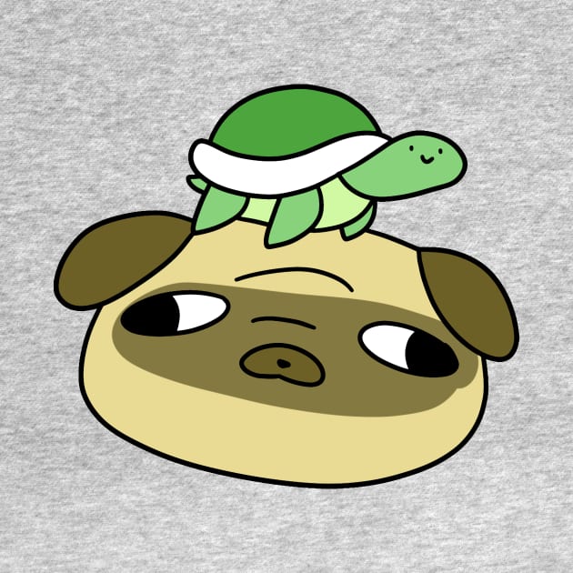 Pug Face and Little Turtle by saradaboru